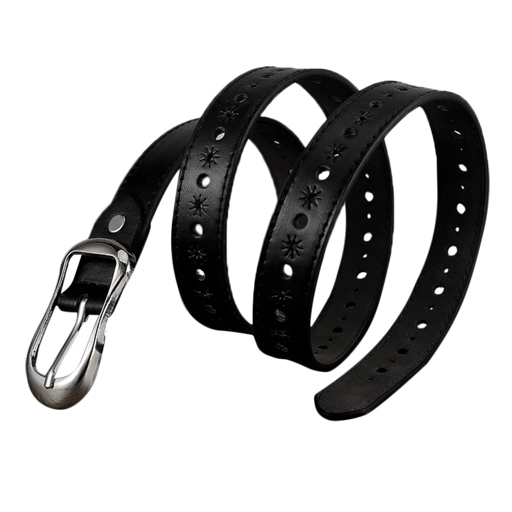 Women Fashion Wide Leather Belt Pure Color Waistband Carved Cow Skin Belts For Jeans Top Quality Female Straps Vintage Femme 916