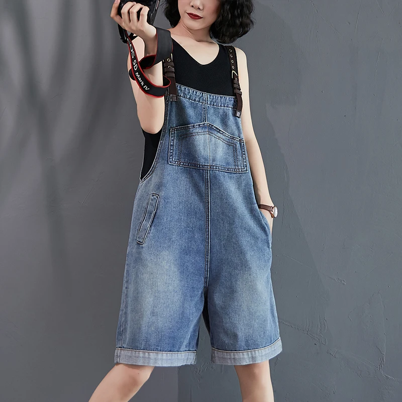 Summer Denim Overalls Women Playsuit 