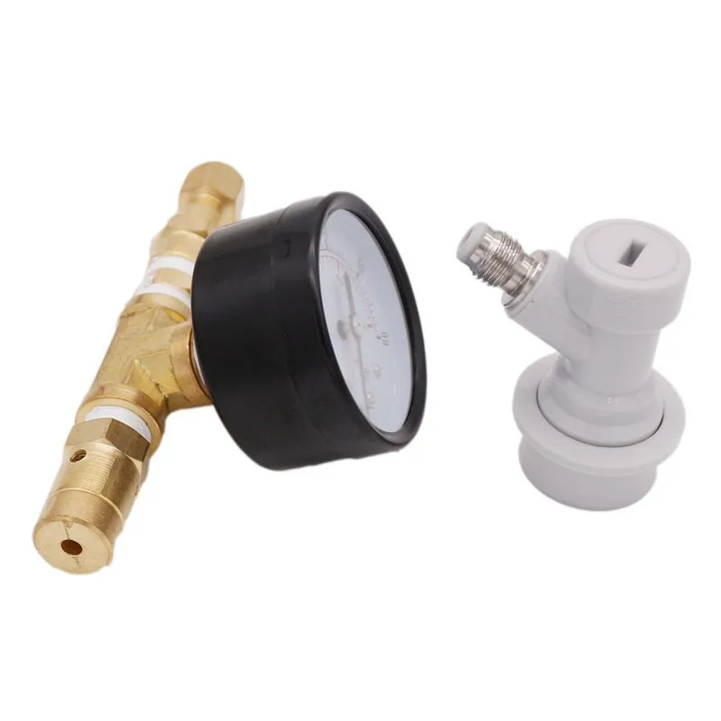 co2 charger Pressure Relief Valve with Gauge, 0~15 psi Pressure valve With Threaded Gas Ball Lock For Beer brew Keg CO2 Charger