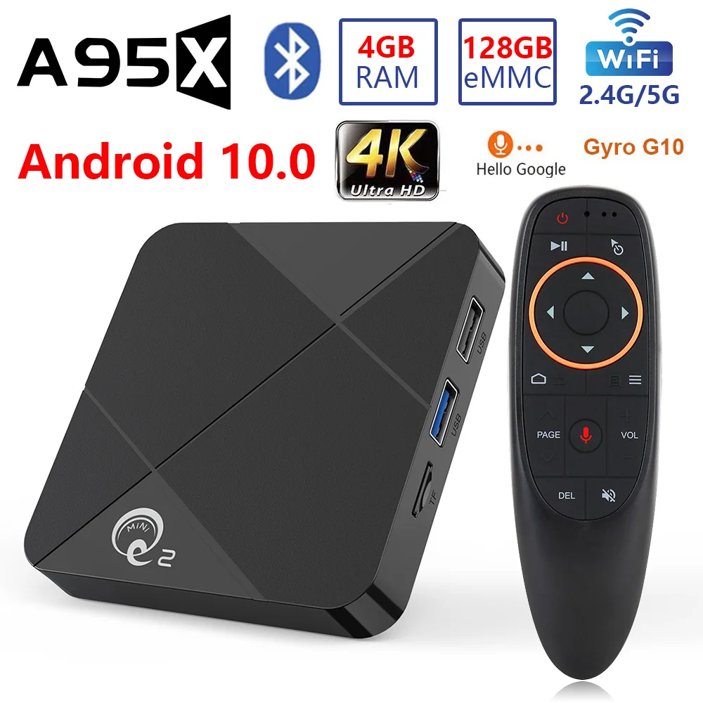ТВ-приставка Mini Q2 RK3318 Android 10 0 4 + 32/128 ГБ Wi-Fi 2 | Электроника