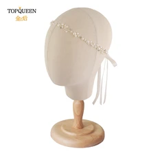 TOPQUEEN HP03-S свадебная тиара жемчужное свадебное украшение на голову кристалл невесты украшение для прически невесты повязка для волос свадебные волосы части для свадьбы