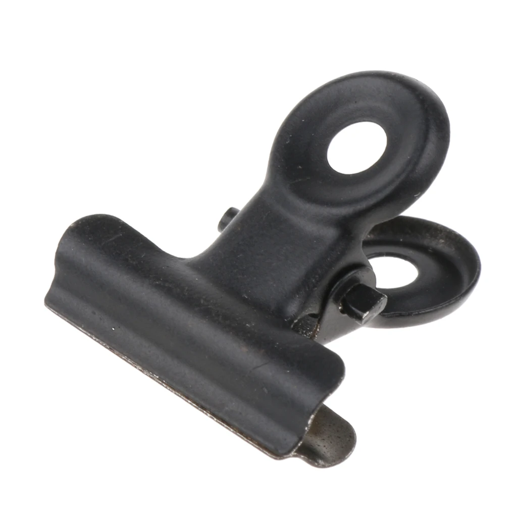 20 Pack Black Bulldog Clips Metal Hinge Clip File Clamps for Paper, Crafts, Food Bags, Drawings, Photos, 22mm
