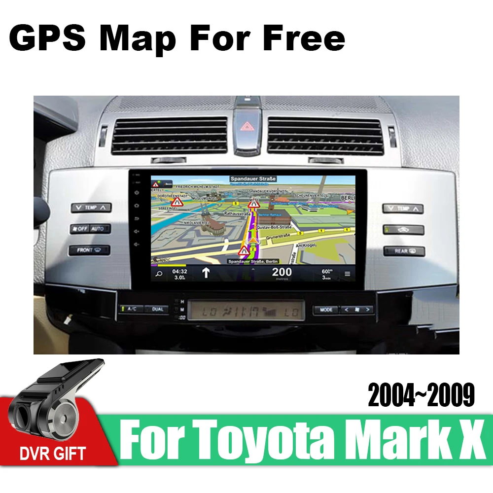 Автомагнитола 2 din для Toyota Mark X 2004 2005 2006 2007 2008 2009 Android мультимедиа GPS навигация vedio