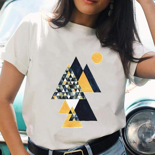 Cartoon Casual Printing T-shirts Regular Ladies T Top Shirt Print Female Graphic Fashion Tee O-neck Short Sleeve T-Shirt