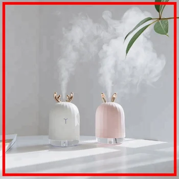 

2018 Fashion Design Portable Facial USB Mini Cool Mist Air Humidifier with Led Night Light for Office Home Car Christmas Present