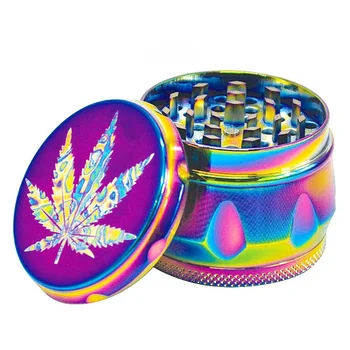 

Metal Zinc Alloy 40mm Tobacco Grinder Rainbow Color Herbal Spice Grinder Herbal Pipe Accessories Grinder Grinding Tool