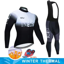 INEOS Team зима, черная велосипедная футболка 9D, велосипедные штаны, Мужская одежда для полярного велосипеда, одежда для велосипеда