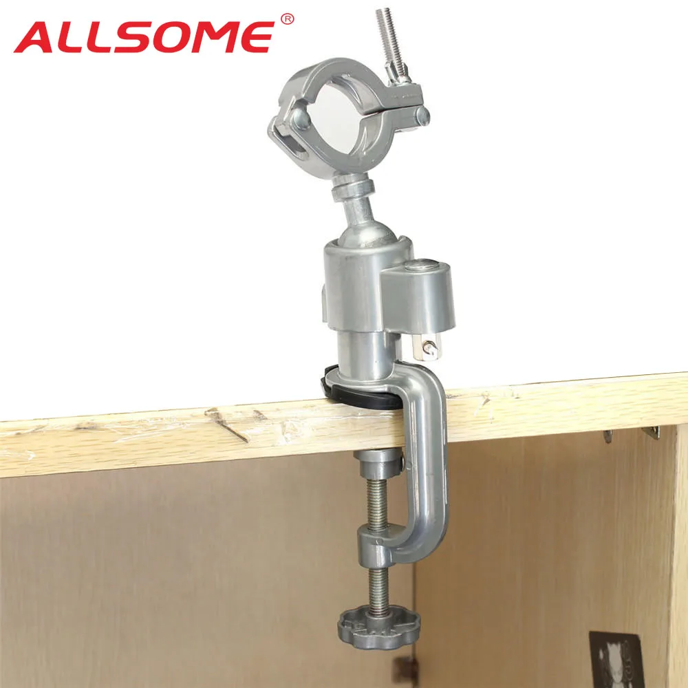ALLSOME 360 Вращающийся Универсальный зажим-на шлифовальный станок скамья тиски с зажимным приспособлением инструмент для электрической дрели стенд роторные инструменты HT2830
