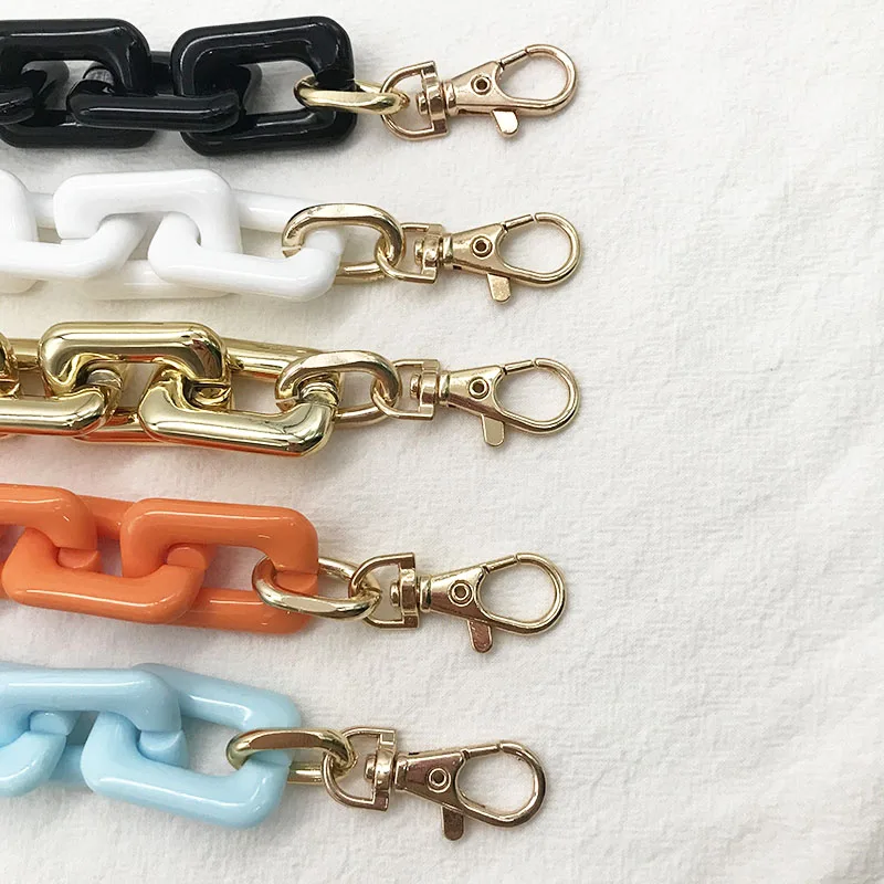 New Detachable Replacement Handbag Straps Acrylic Resin Chains Fashion Colorful Bag accessories For Women Shoulder Bags