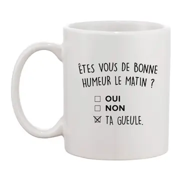 

Simple Mug with Letters Patterns Printed Ceramic Cup High Temperature Resistance