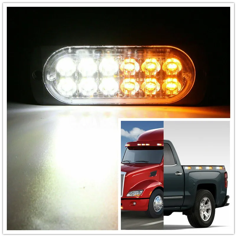 

Side Marker Trailer LED Lighting Truck Emergency Beacon Warn Hazard Flash Strobe Light Amber White LED Trailer Marker Lights