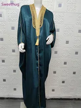 

Women Elegant Muslim Abaya Turkey Malaysia Tassel Dress Djalaba Marocaine Plus Size Boubou Girls Islamic Clothing 2020 Autumn