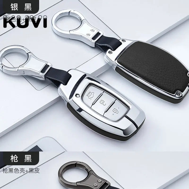 Сплав кожаный чехол для дистанционного ключа от машины крышка для hyundai IX25 IX35 I20 I30 I40 hb20 Santa Fe Creta Solaris ключ оболочки