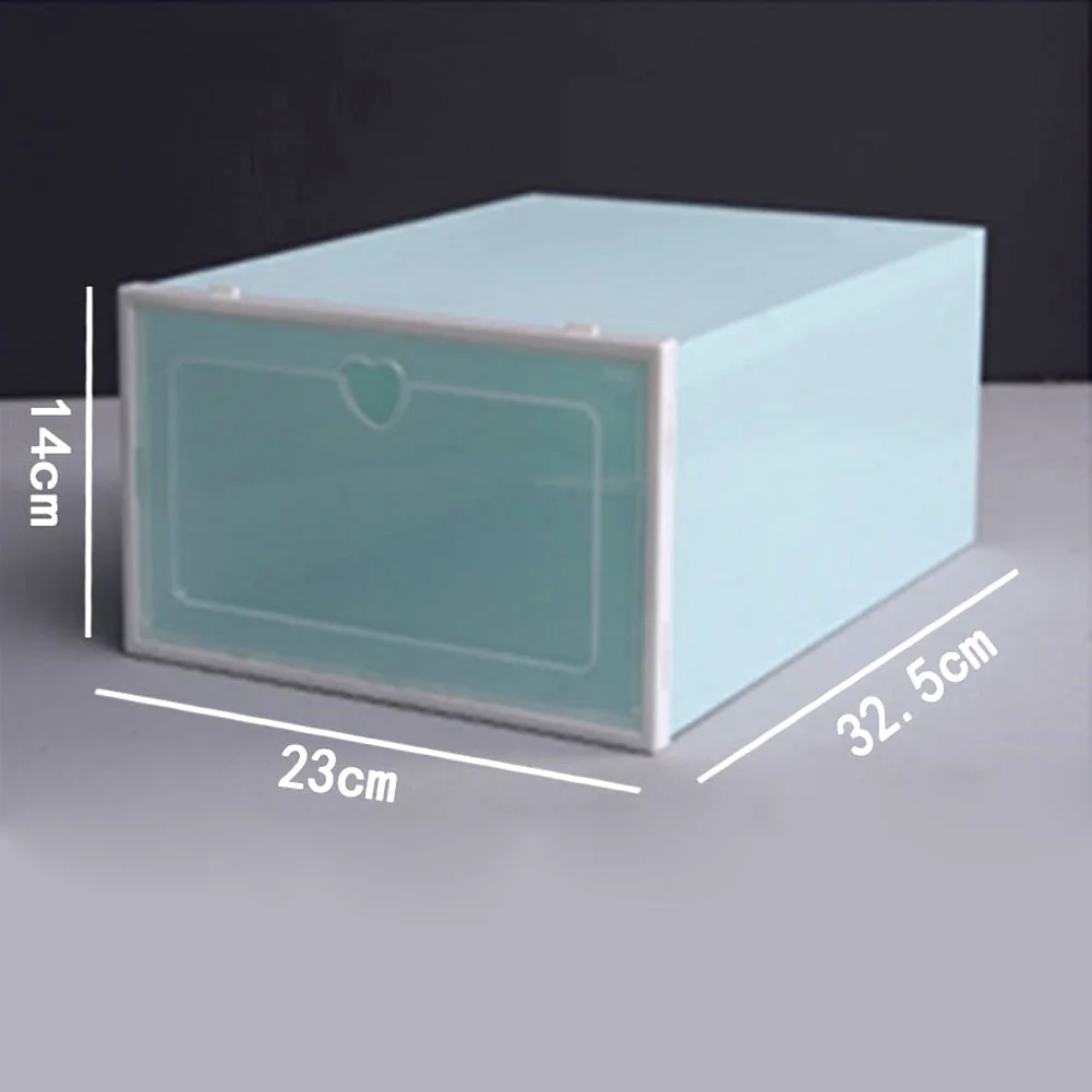 Прозрачный ПП Стекируемый пыленепроницаемый флип-ящик для обуви коробка для хранения Контейнер Органайзер