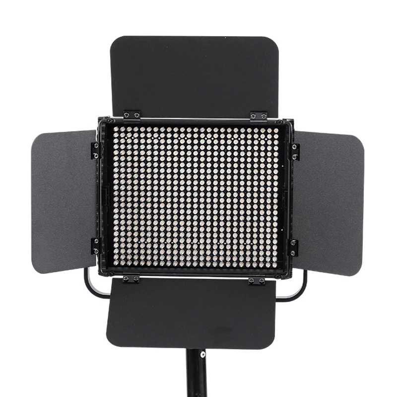 US $298.08 BiColor 600 LED Video Light And Stand Kit 32005600K CRI 96 Dimmable Light With U Bracket And Barndoor For Studio Photography
