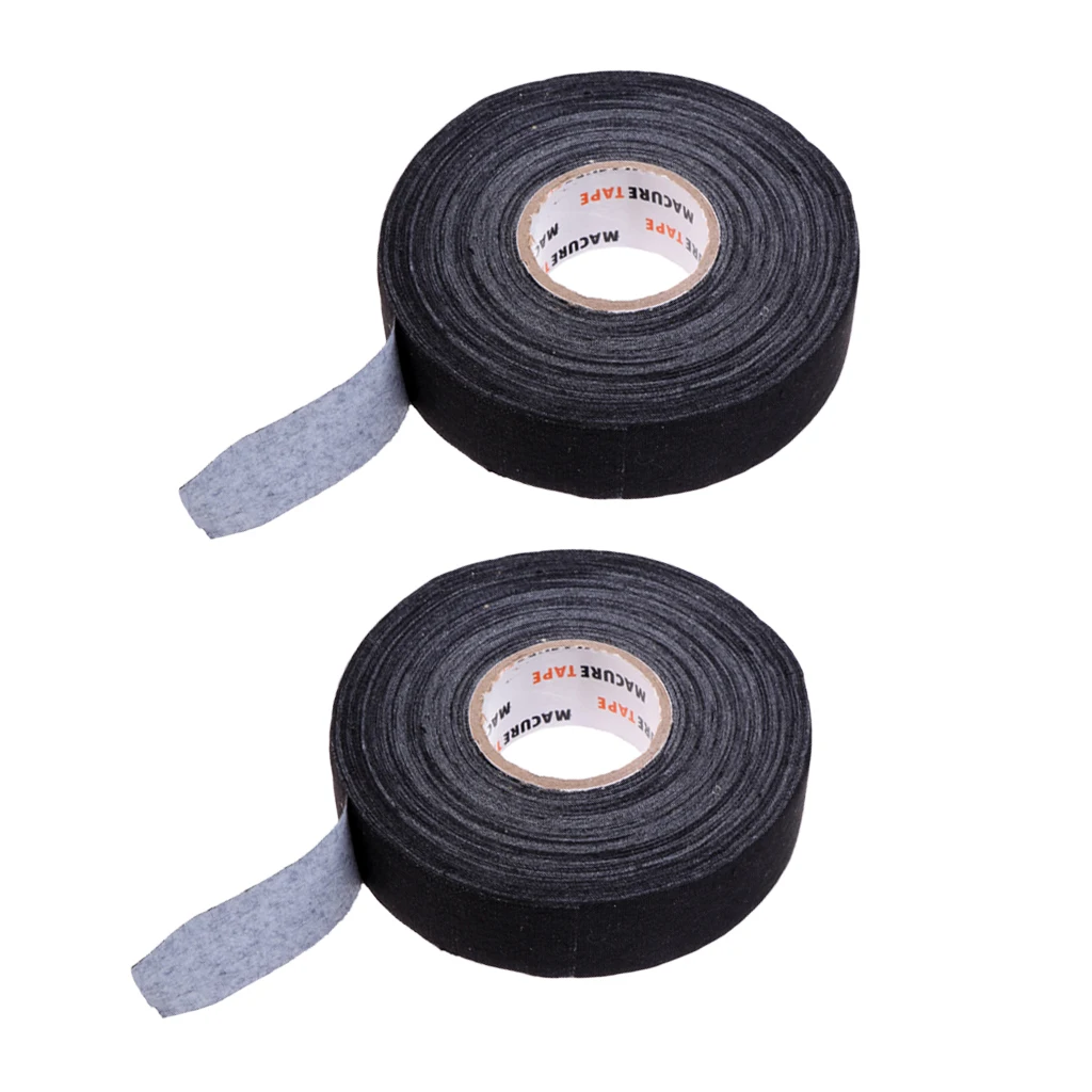2 Roll Premium Cloth Hockey / Lacrosse Stick Tape Roll, 1 Inch X 25yds Black 2 Roll Premium Cloth Hockey / Lacrosse Stick Tape Roll, 1 Inch X 25yds Black