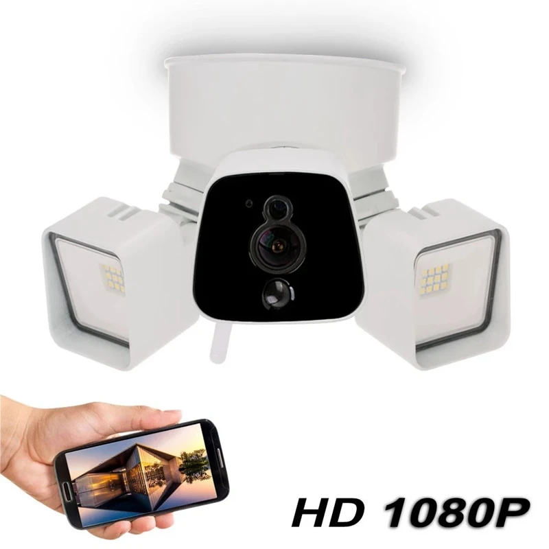 MOOL 1080P прожекторная камера Wifi прожекторная видеокамера Ip55 Водонепроницаемая Hd камера безопасности двусторонняя связь Обнаружение движения Pir сенсор
