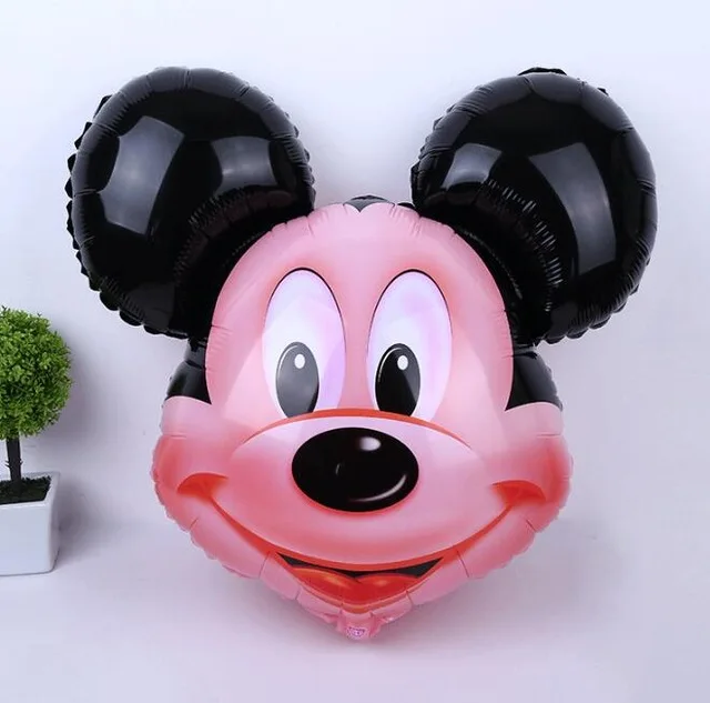 112cm Giant Mickey Minnie Mouse Balloon Cartoon Foil Birthday Party Balloon Kids Birthday Party Decorations Classic Toys Gift - Цвет: Светло-желтый