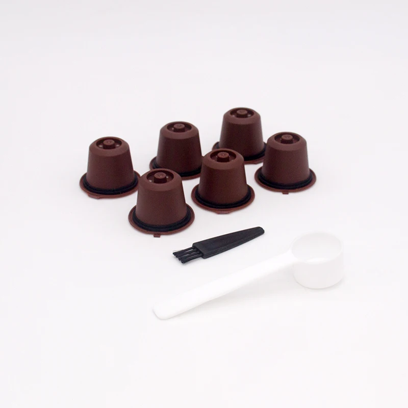 6 шт. подходит для кофемашины Nespresso Кофе чашка фильтра многоразовые капсулы с
