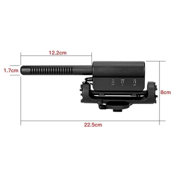 

Condenser Video Recording Microphone for Nikon Canon Sony DSLR Camera, Vlogging Interview Microphone