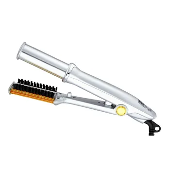 

2 in 1 Hair Straightener Comb Hair Straightening Iron Curling Iron Women Hair Curler Crimper Corn Plate Flat Iron Styling Tool