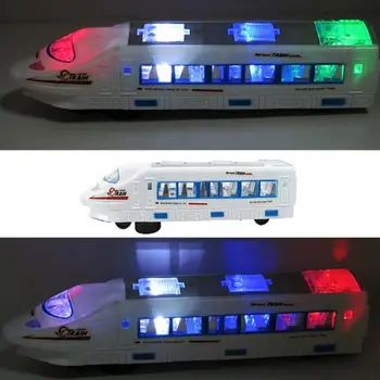 

Electric High Speed Toy Train with Action Flashing Lights Children Bump/Go Toy
