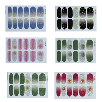 

6 Sheet/Set Color Street Nail Polish Strips -With Nail file