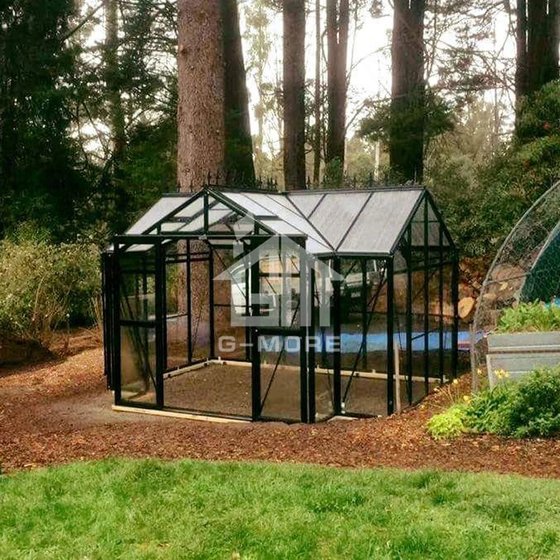 

Polycarbonate sheet greenhouse outdoor T-shaped aluminum frame garden gazebo for sale