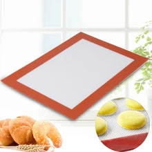 Нетоксичные хлебные печенья домашняя пищевая Нескользящая антипригарная термостойкая кухонная Циновка для выпечки многоразовый силикон квадратная Легкая очистка
