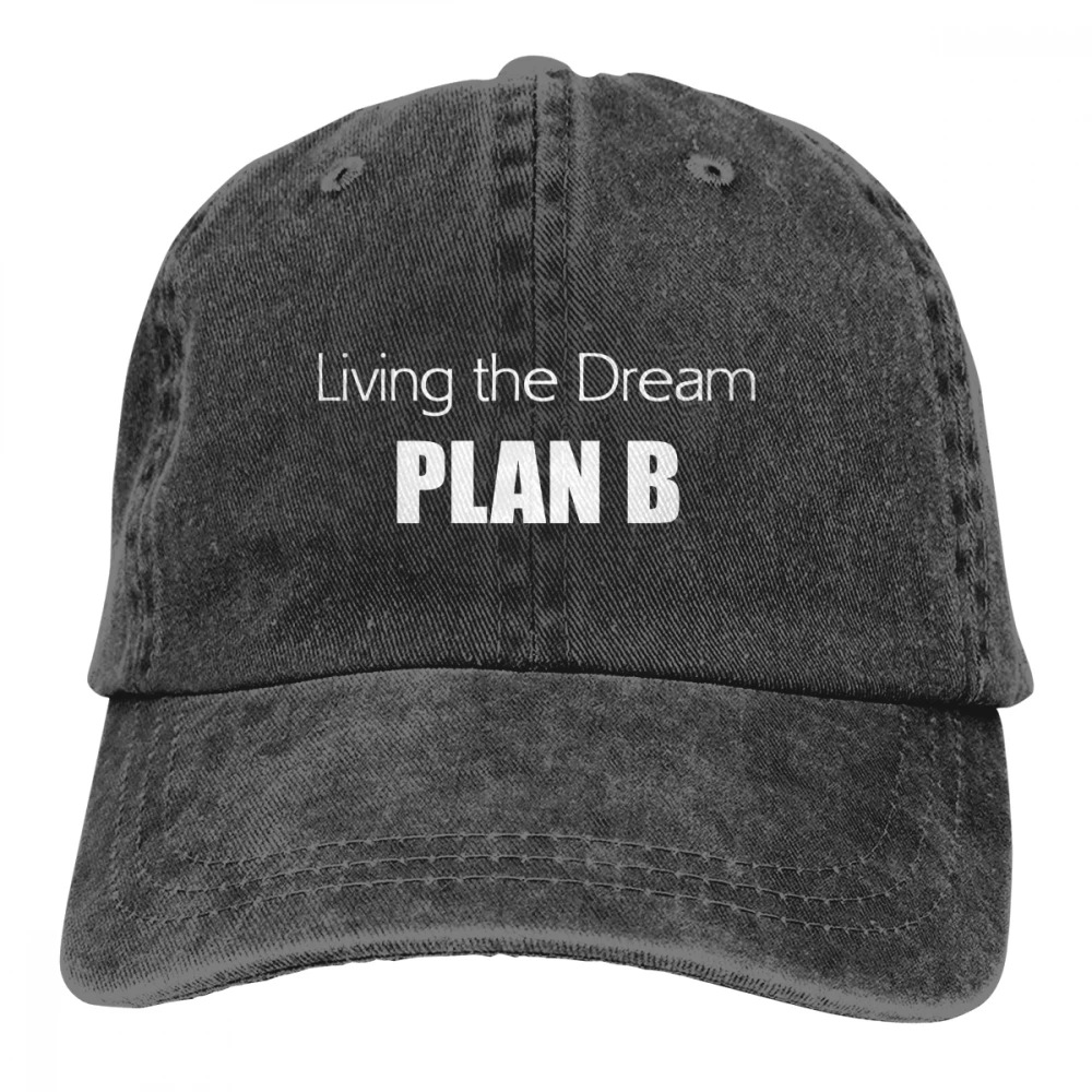 Живая мечта План B Casquette Черная мужская и женская джинсовая бейсболка с ремешком Регулируемая Кепка для гольфа