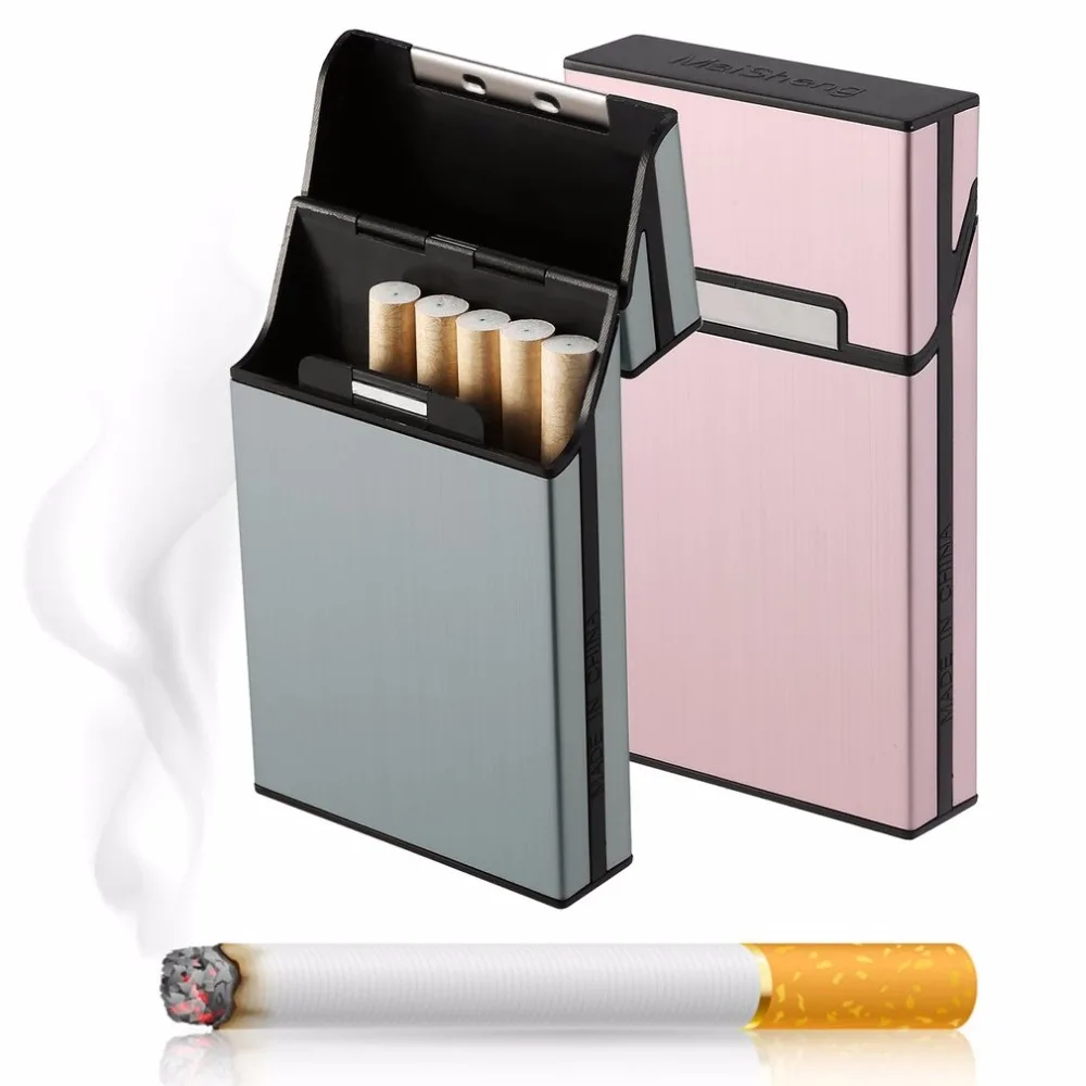 

Light weight Aluminium Alloy Wire Drawing Cigar Cigarette Case Tobacco Holder Mini Box Storage Container Smoking Accessories