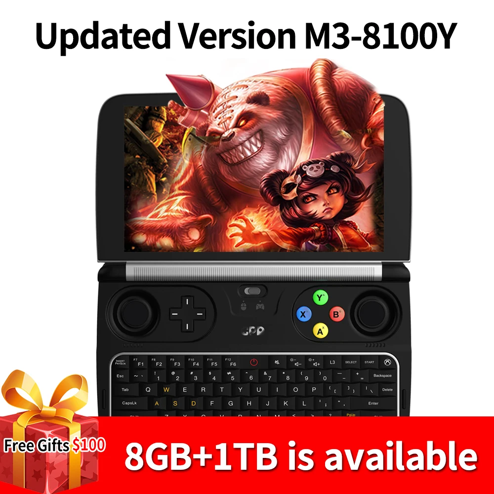 

New GPD Win 2 WIN2 Intel Core m3-8100y Quad core 6" GamePad Tablet Windows 10 8GB RAM 256GB ROM Pocket Mini PC Computer Laptop