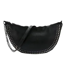 Женская простая сумка с заклепками на цепочке, модная повседневная сумка-мессенджер на плечо, дизайнерская сумка-посылка, женская сумка