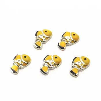 

Hot selling 12pcs/lot Charms fish Floating Charms for Floating Memory charms Lockets DIY Jewelry