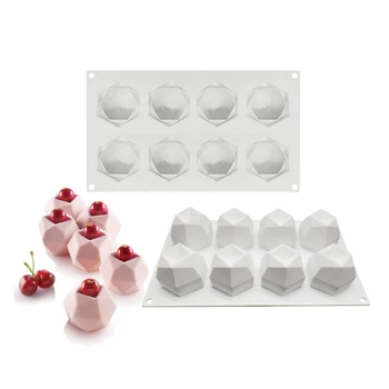 

DIY Multilateral Ball Silica Gel Mold 8 Mousse Cake Milk Frozen Ice Cream Baking Appliance Non Stick Hot Sale