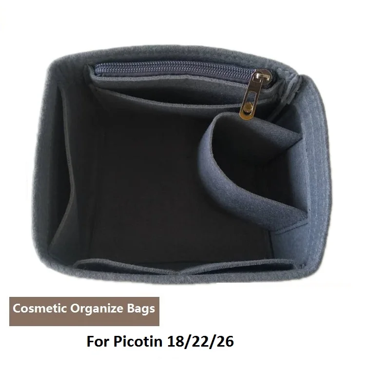 Для Picotin18 22 26 сумка-Органайзер из фетровой ткани для макияжа сумочка-органайзер для путешествий Внутренний кошелек портативные косметички