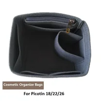 Для Picotin18 22 26 сумка-Органайзер из фетровой ткани для макияжа сумочка-органайзер для путешествий Внутренний кошелек портативные косметички