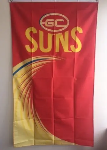 3ft x 5ft3 x5ft AFL Gold Coast Suns сторонники флаг печати баннер, флаг из полиэстера Размер 150*90 см