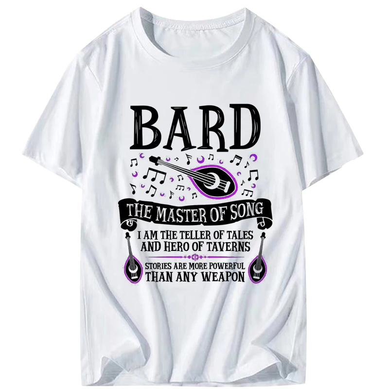 Мужская футболка с изображением подземелья и драконов DnD Fashion Bard The Master of Song из 100%