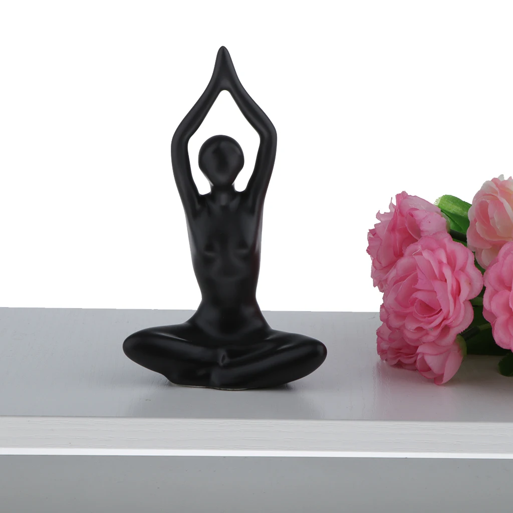 Home Yoga Girl Ornaments Ceramic Crafts Ornament Creative Home Furnishing 4