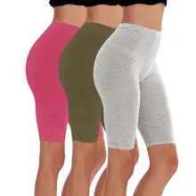 Повседневные Экологичные Женские шорты из хлопка и спандекса для фитнеса и бега, эластичные шорты с высокой талией для велоспорта и девушек, M30292