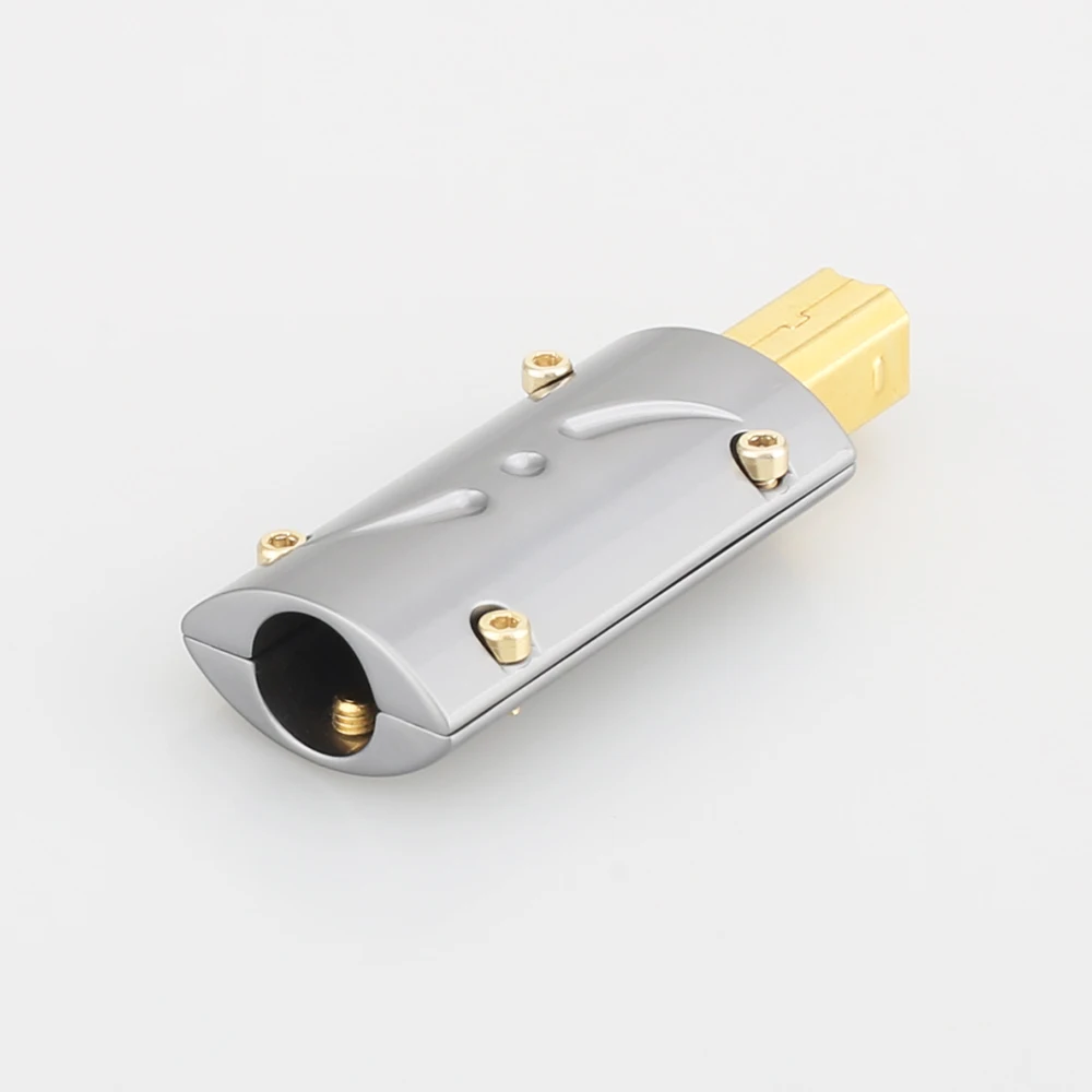 Viborg-cabo usb hi-fi, conector usb a, b e usb, banhado a ouro 24k