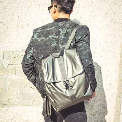 

New Style Couples Travel Backpack Men Large-Volume Casual Solid Color Backpack Simple Backpack