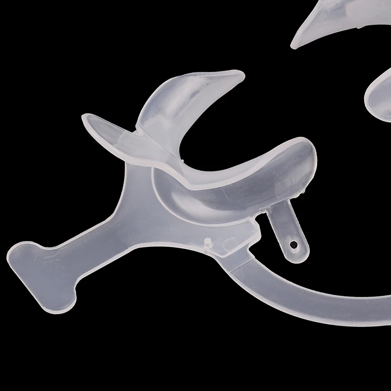 Dental Mouth Opener Lip Retractor Mouth Opener C-Shape with Handle White Large/small