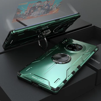 

for Huawei Mate 30 Pro Case Cover Magnetic Ring Holder Hard Metal Soft Silicon Armor Phone Case for Mate 30 Back Cover Accessory