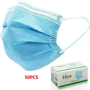 

10-50pcs 3 Layer Disposable facial mouth Masks Elastic protective face Mask non-woven Anti Dust respirator mask