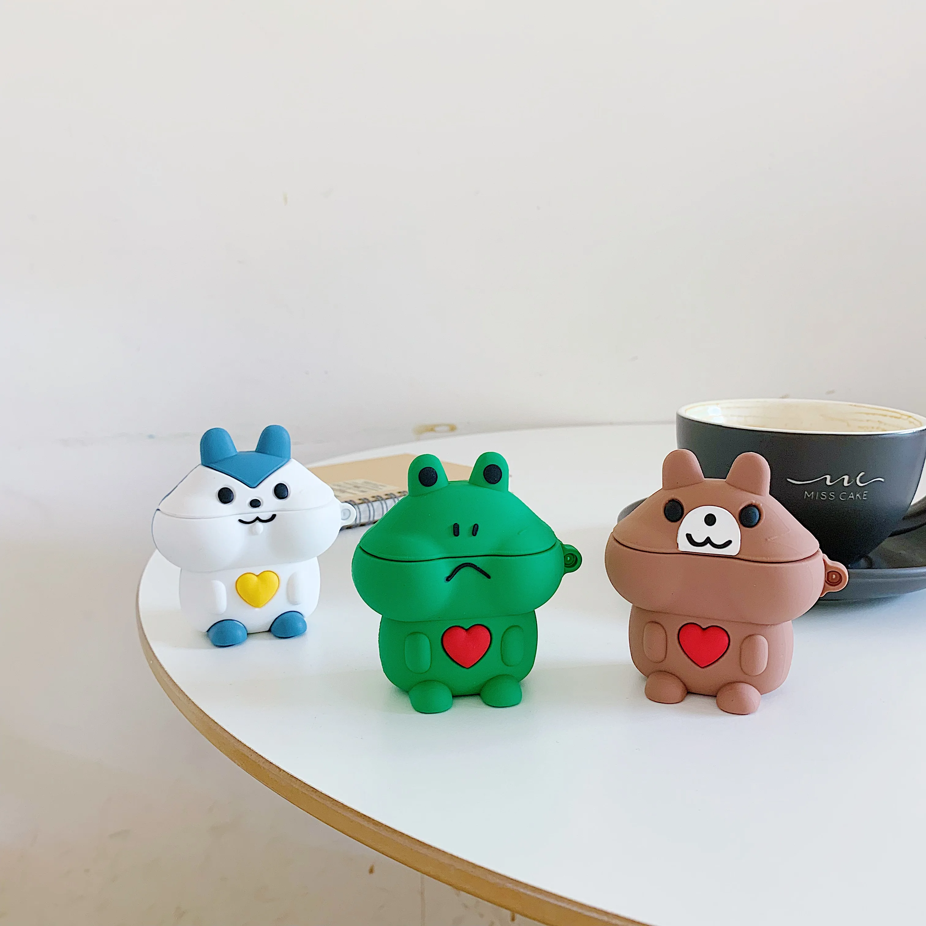 

Cute Animal Earphone Case for airpods for Apple Airpods charging box protector Case Silicone Protective Earbuds Accessories Box
