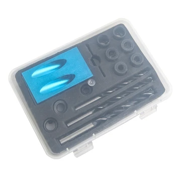 

Oblique Hole Locator Drill Bits Set Woodworking Pockethole Jig Kit Woodworker Drilling Locator Hole Puncher DIY Carpentry Tool