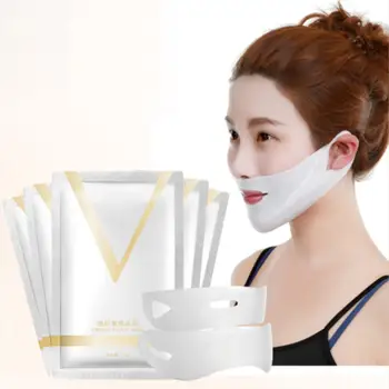 

1PC V Face Lifting Facial Mask Tools V-Shaped Slimming Thin Face Mask V Bandage Mask Skin Treatment Double Lift Peel-off Chin34P