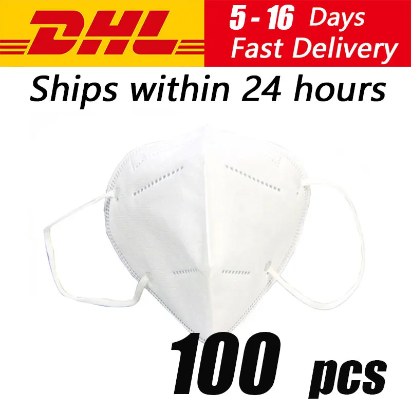 

100PCS DHL Free Shipping Face Mouth N95 Mask Dust Masks KN95 Respirator FFP2 PM2.5 Filter